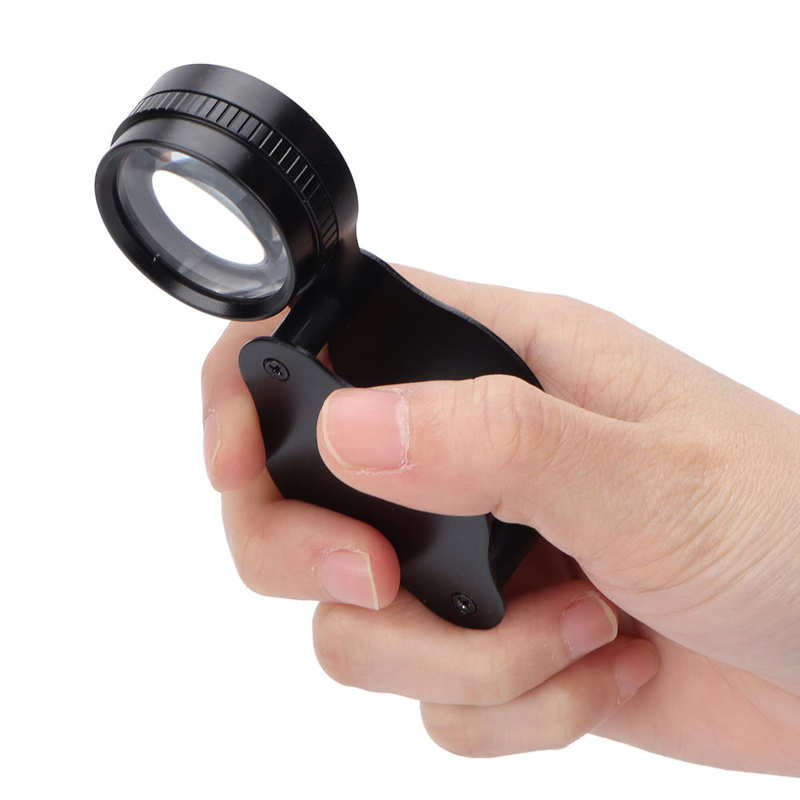 Magnifying Glass Full Optical Glass Lens Foldable Magnifying Glass for Elderly for Porcelain Identification for Jewelry Antique