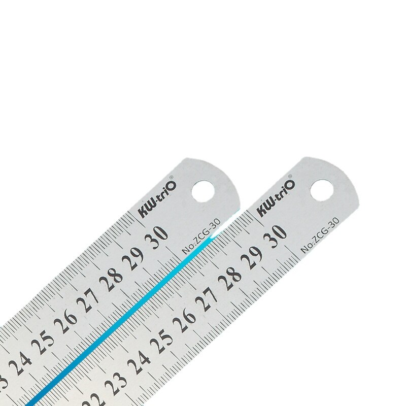 Four Length Specifications Scale Clear Stainless Steel Ruler Does Not Rust Double-sided Scale Office Stationery School Supplies