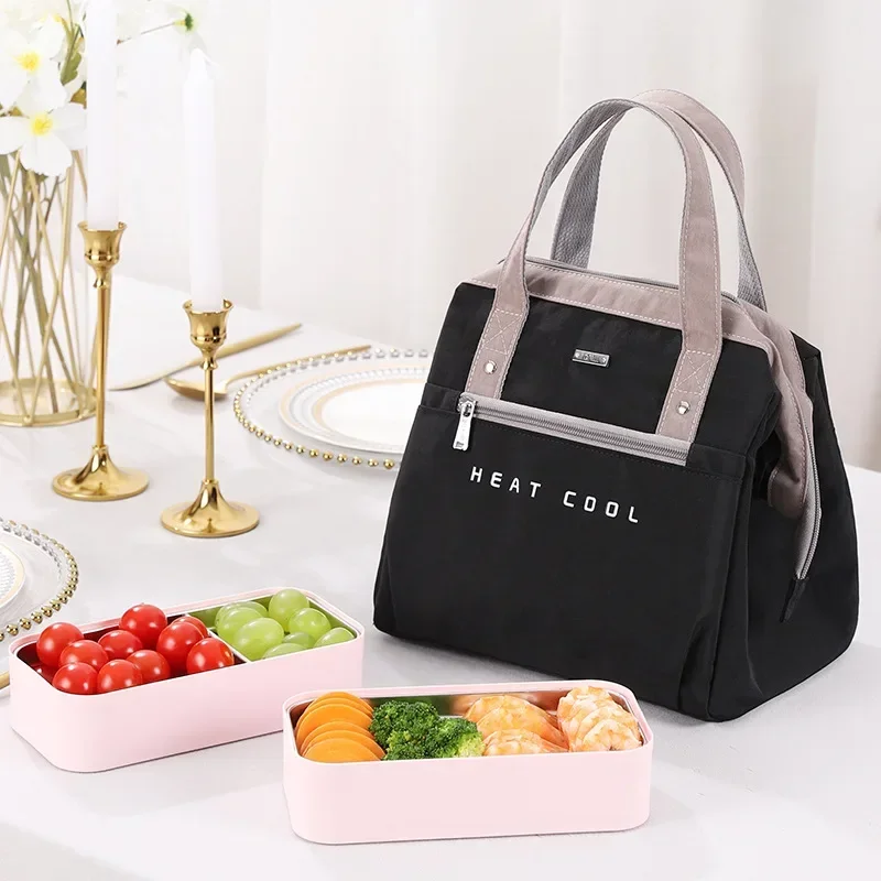 Duża torba na lunch dla kobiet Wodoodporna, zwięzła, wygodna, świeża torba termoizolacyjna Termiczne pudełko na żywność na lunch Przenośna torba podróżna na piknik Bolsa