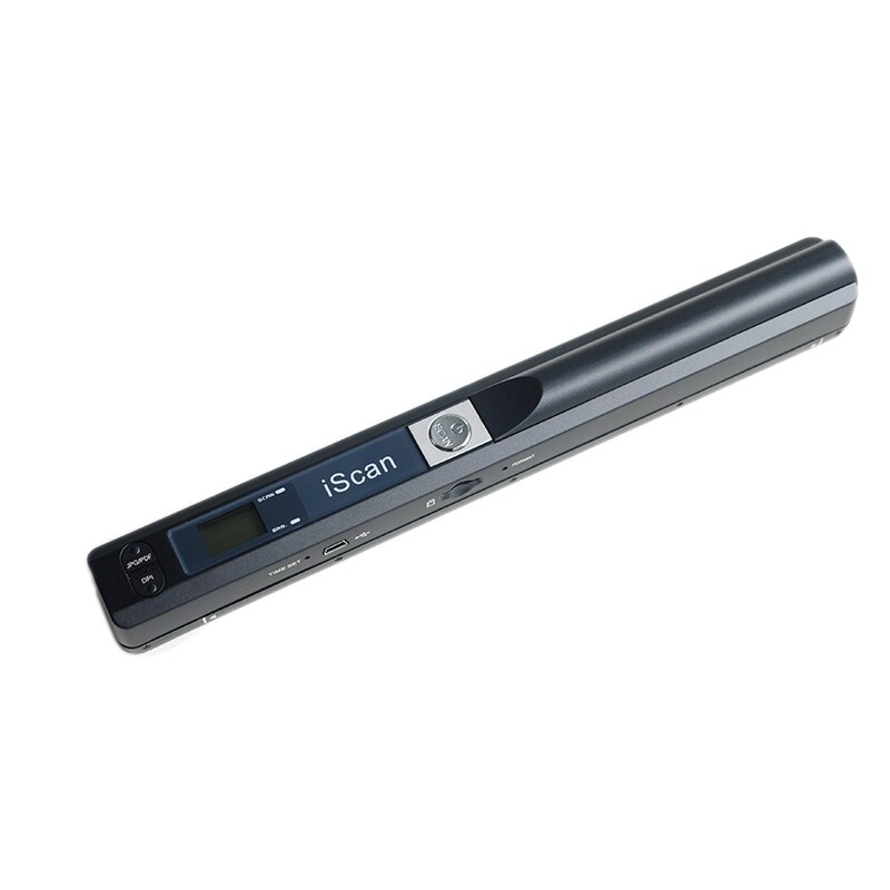 Portable Handheld Document Scanner 227X20X20mm 900 DPI USB 2.0 LCD Display Support JPG / PDF Format Selection: Black