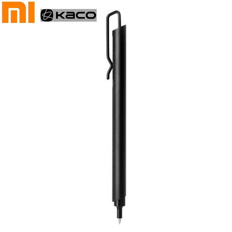 Originele Xiaomi Kaco Klip Metalen Bord Pen 0.5 Mm Zwarte Inkt Gel Pen Met Pen Clip Pen Voor office Business Voor + Box
