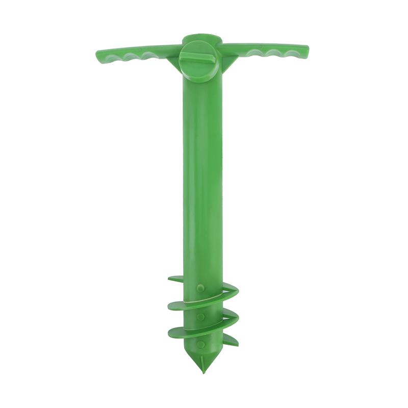 Umbrella Anchor Sand Beach Auger Plastic Drill Keeps Your Umbrella From Blowing Away Or Tipping Over (Green)