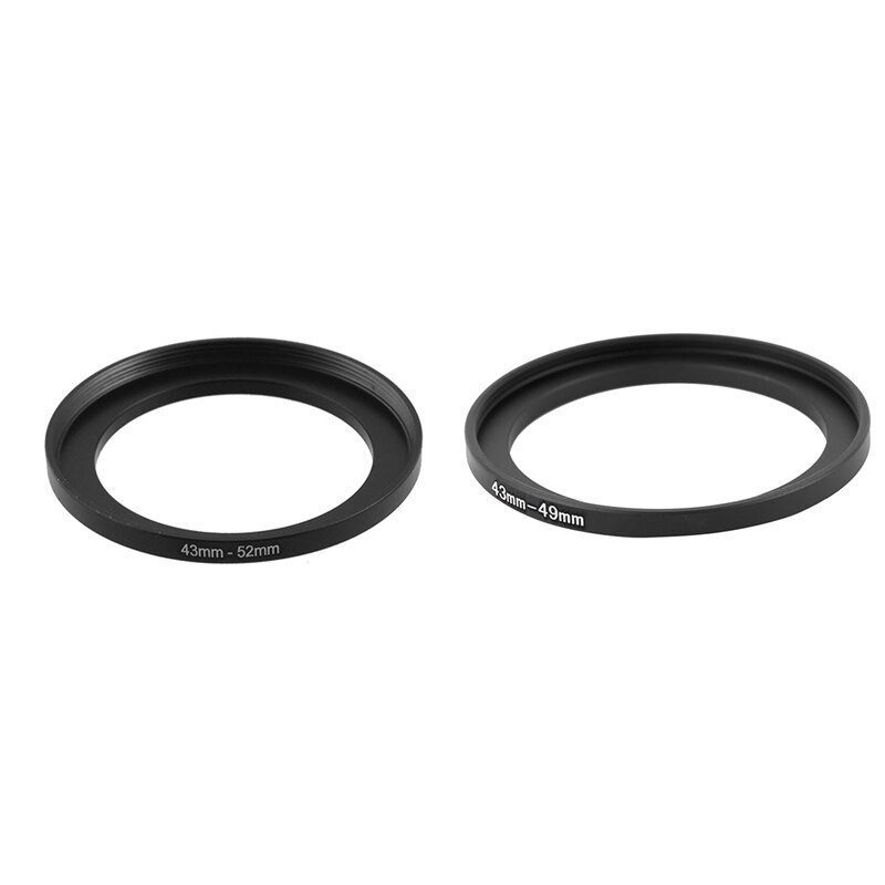 RISE-2X Camera Repareren 43Mm Tot 52Mm/43Mm Tot 49Mm Metalen Step Up Filter Adapter Ring: Default Title