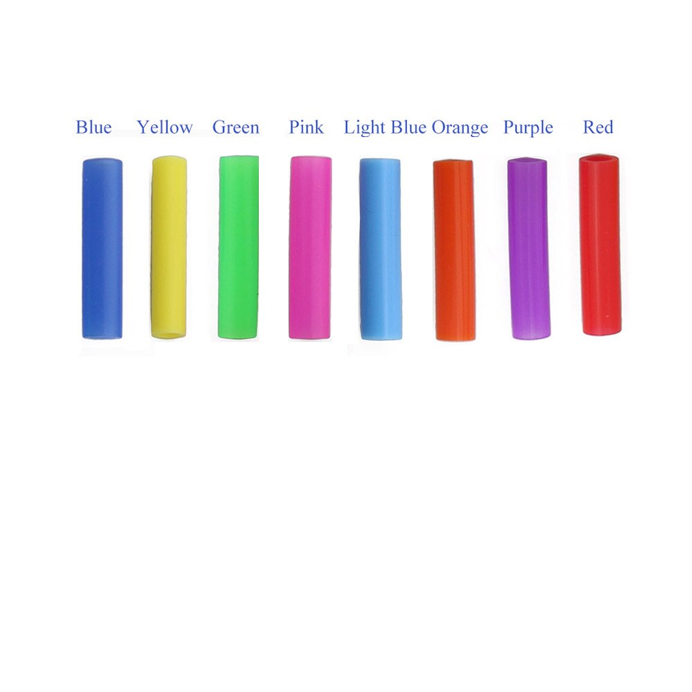 6 Pieces Rainbow Eco Friendly Stainless Steel Straw Reusable Metal Colorful Straws Metal with Brush & Bag Bar Tools: 8p Silicone Tips