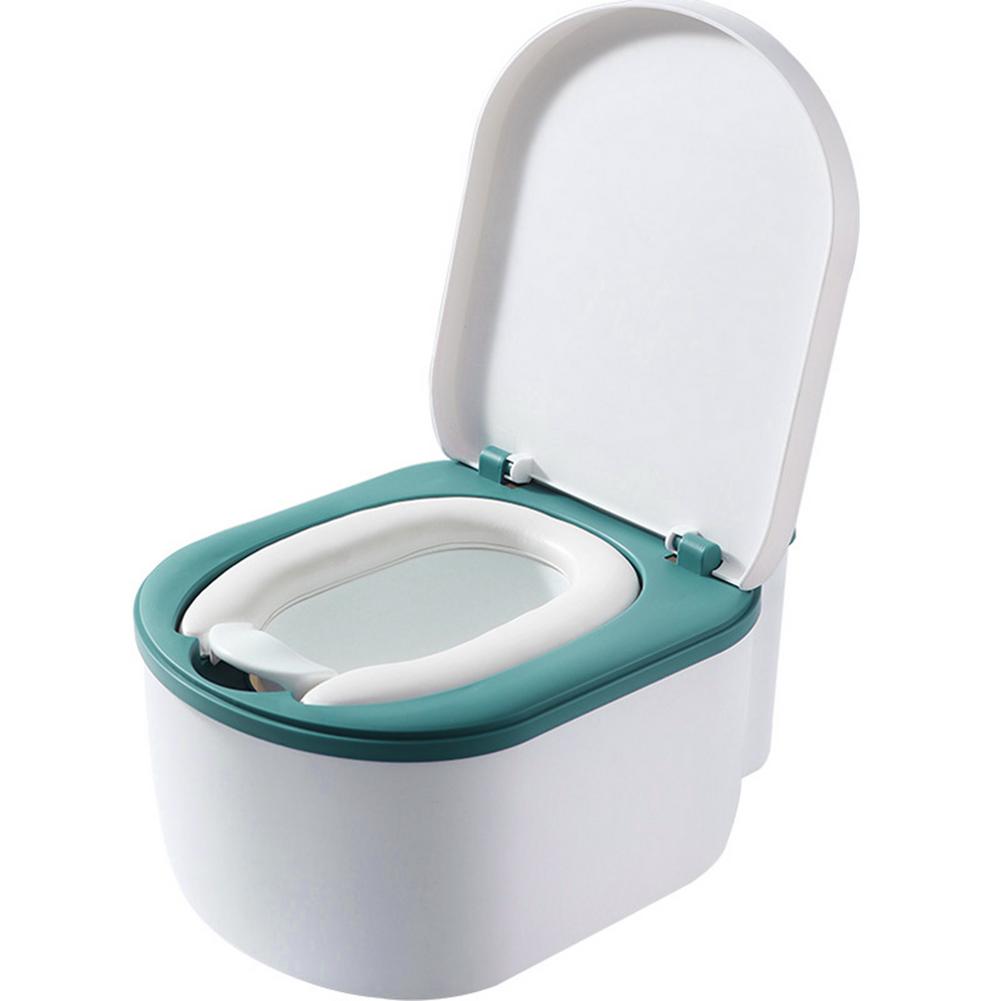 Outdoor Camping Toilet Stable Comfortable Close-stool Stink-pot For Long Trip Children Emergency: Green