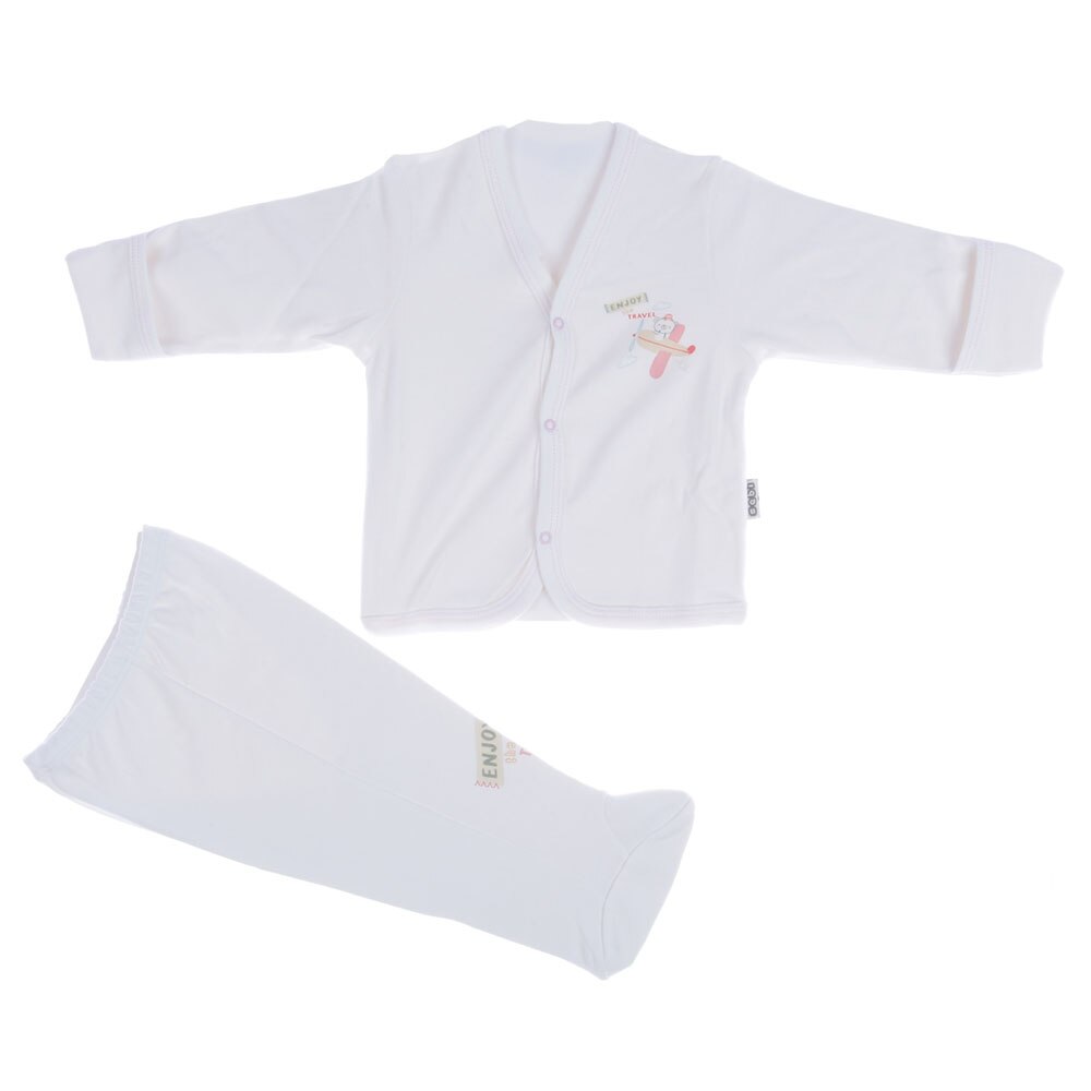Baby Pyjama Jurk Kleding Voor Meisjes Jongens Nachtkleding Kinderen Nachtkleding Pasgeboren Sets Badjas 0-3 Maand Vier Seizoen katoen: Roze