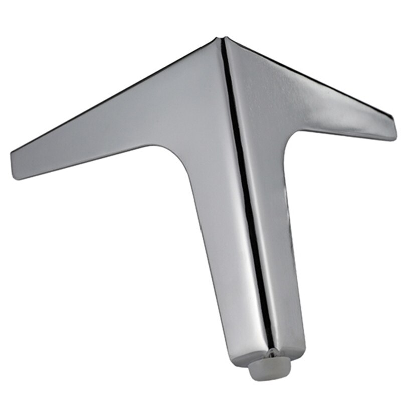 4 Pieces of Metal Furniture Foot Support Silver Coffee Table Foot Sofa Foot Furniture Accessories Rubber Foot Bed Board
