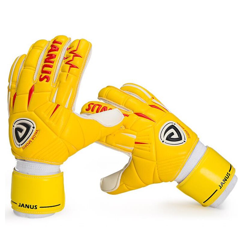 Los hombres de las mujeres de guantes de portero de espesar de fútbol PVC guantes 5 dedo salvar guardia puede ser eliminado guantes de portero extraíble