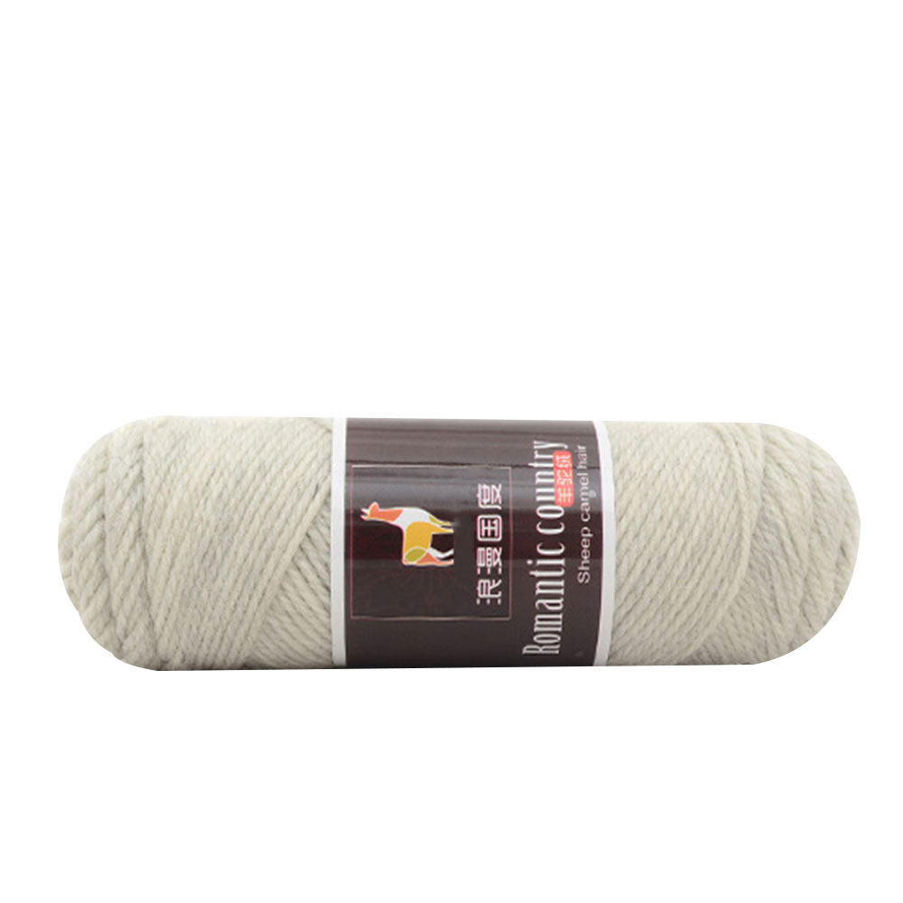 15 Colors Alpaca Wool Soft Crochet Worsted Yarn Thread For Knitting Scarves Gloves Hand Knitting Alpaca Wool: white gray 