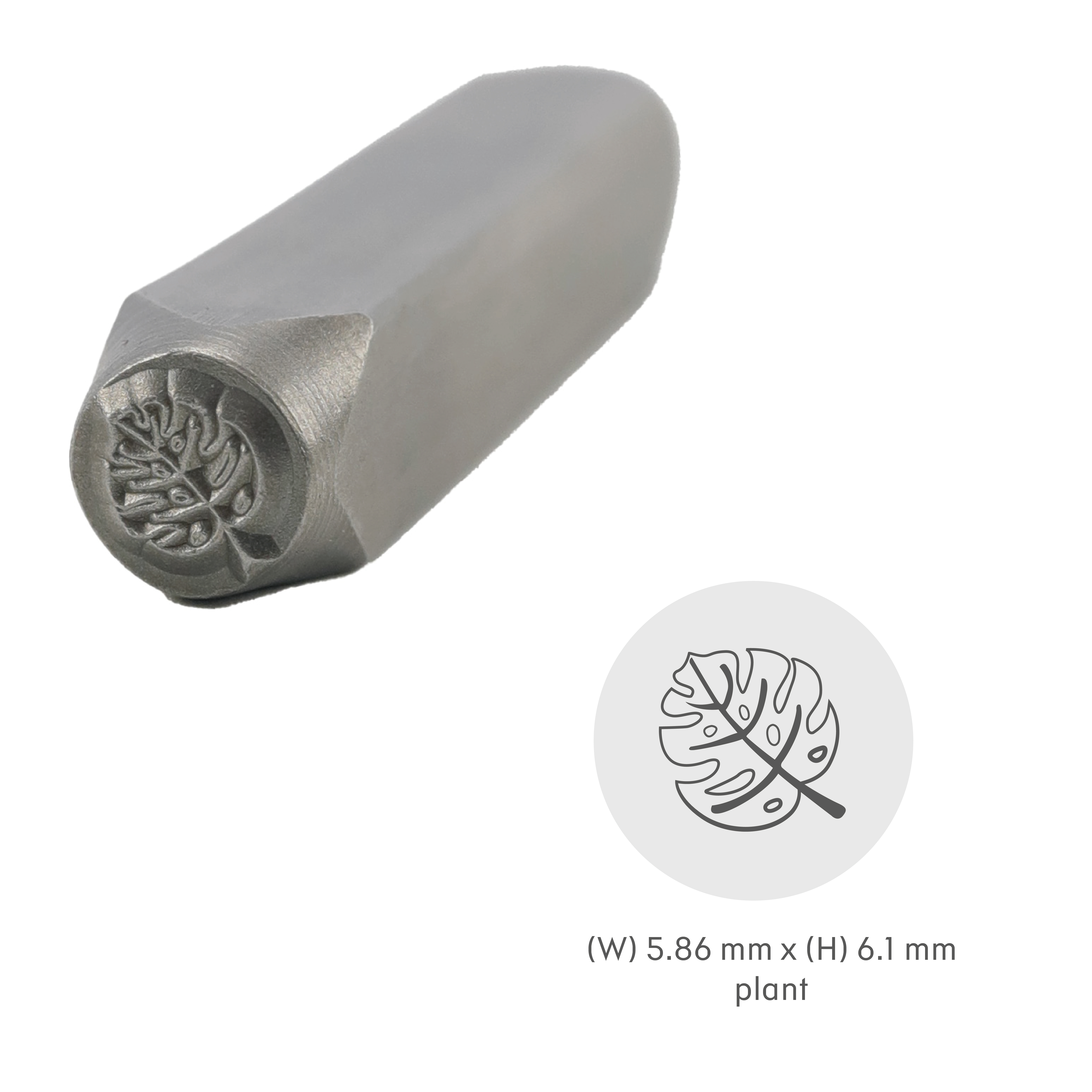 Gör-det-själv-symbol metallstans metallstämplingssats konstellationsläderstämplar, läderlogotyptryckverktyg, smyckesstämpling 1/4 (6mm): Växt -2