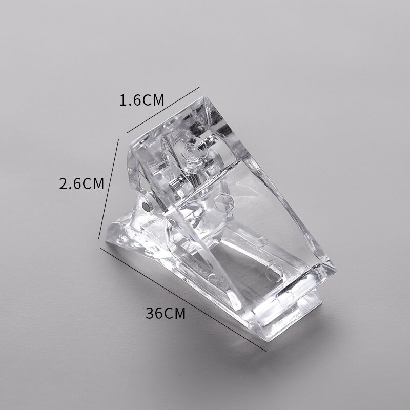 10 Stck transparent Poly Nagel Gel Schnell Gebäude fest Clip Finger Erweiterung UV LED Acryl Baumeister Nagel Rest