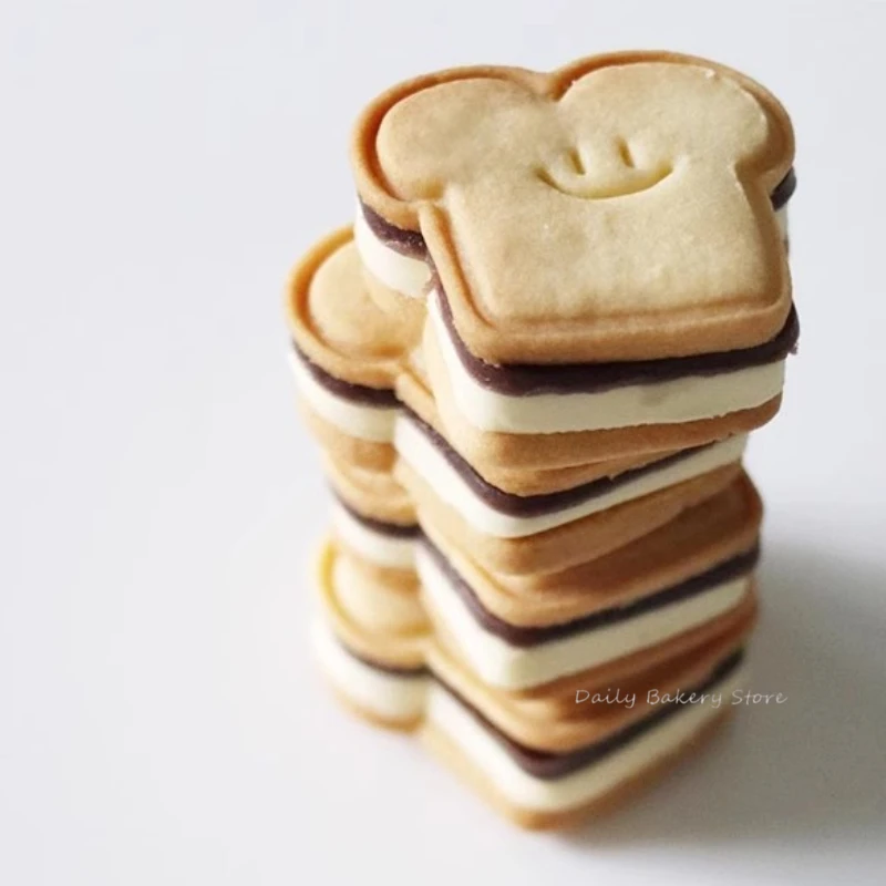 Molde para galletas con cara sonriente de dibujos animados, molde para cortar galletas con forma de oso, gato, pescado, sello para pastel de Fondant, cortador de galletas, herramienta para hornear pasteles