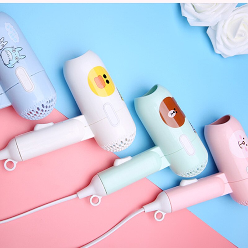 Hairdryer Mini Portable Foldable Handle Compact 1000W Hair Dryer Blow Dryer Wind Low Noise Long Life for Outdoor Travel