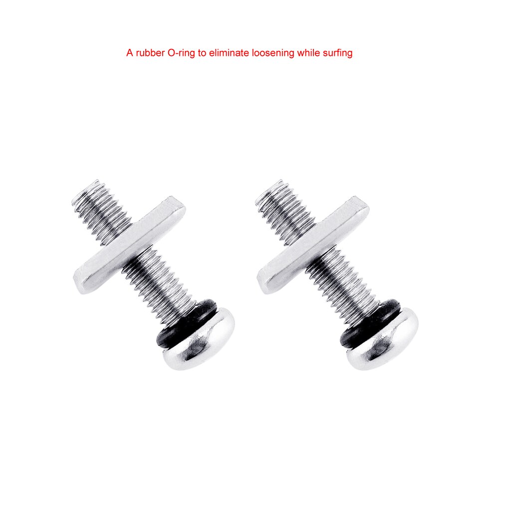 2PCS Stainless Steel 316 Boat Surfboard Fin Screw & Fin Plate Replacement Kit Longboard Fin Screws Plate Multi Tool Accessories