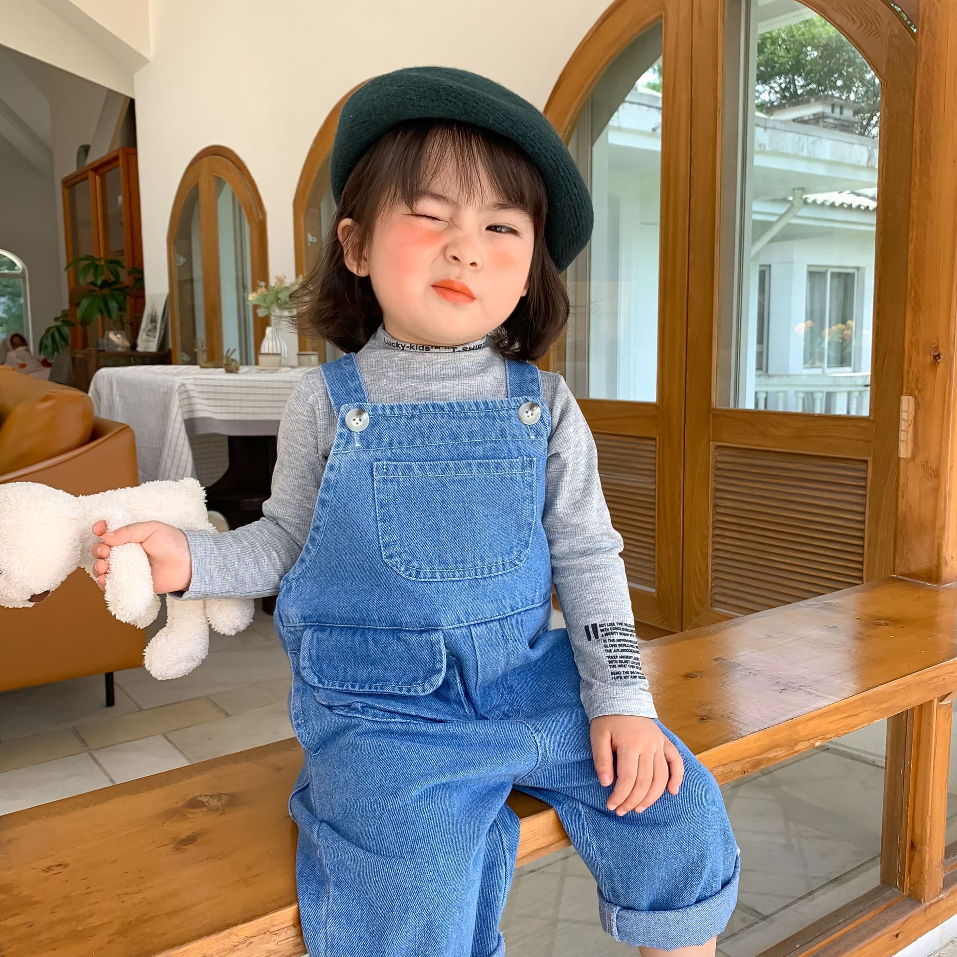 Autumn Girls Denim Overalls Boys and Girls Overall