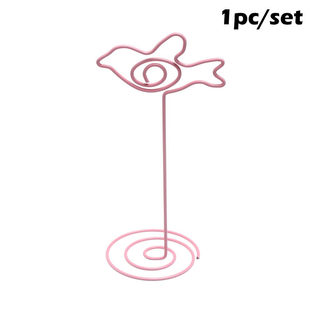 Cool Wedding Place Card Holder Cute Girl Pink Romantic Heart Swan Photo Clip Table Number Stand Wedding Supplies: Blue