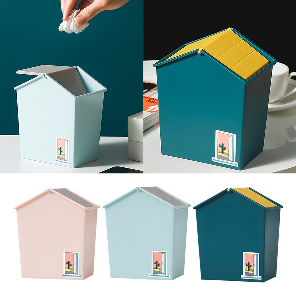 Nordisk hus form skraldespand hjemme bil spand med låg plast skraldekurv