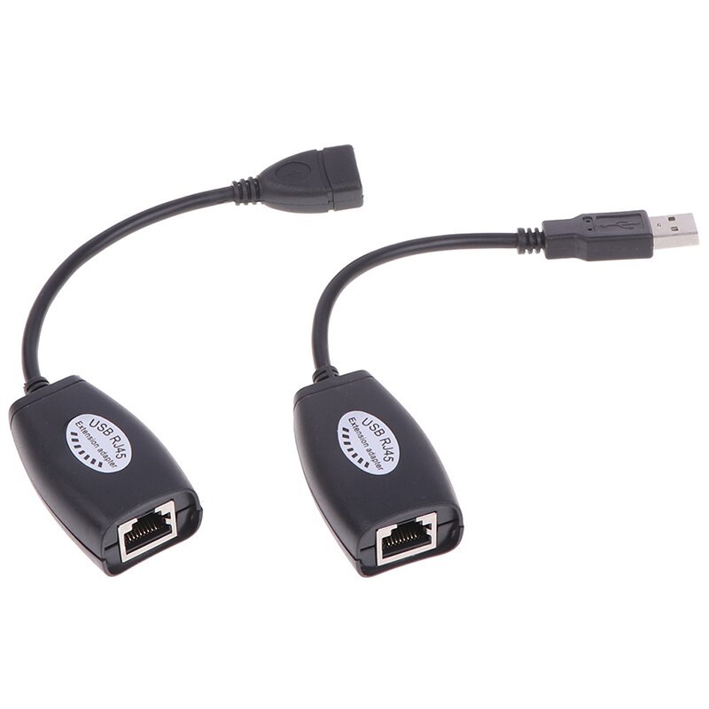 USB UTP Extender Adapter Over Single RJ45 Ethernet CAT5E 6 Cable Up to 150ft