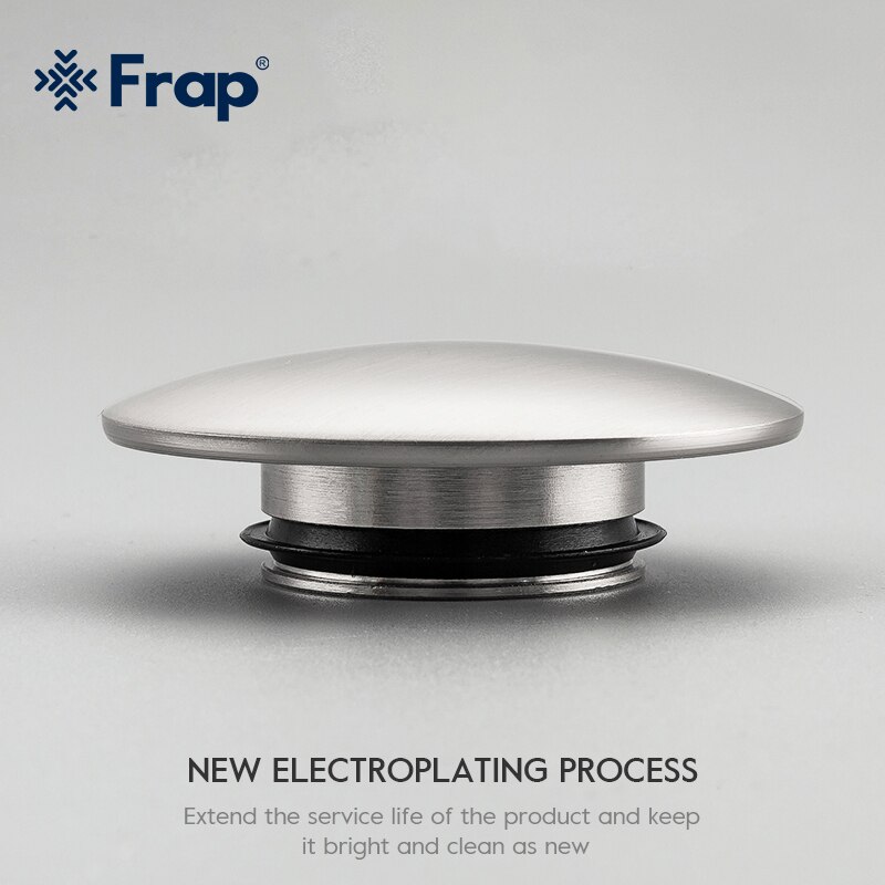 Frap Bathtub Drain Basin Sink Tap Drain Bath Overflow Hole Push Button Pop up Clack Waste Plug Kitchen Sinks Drains F62