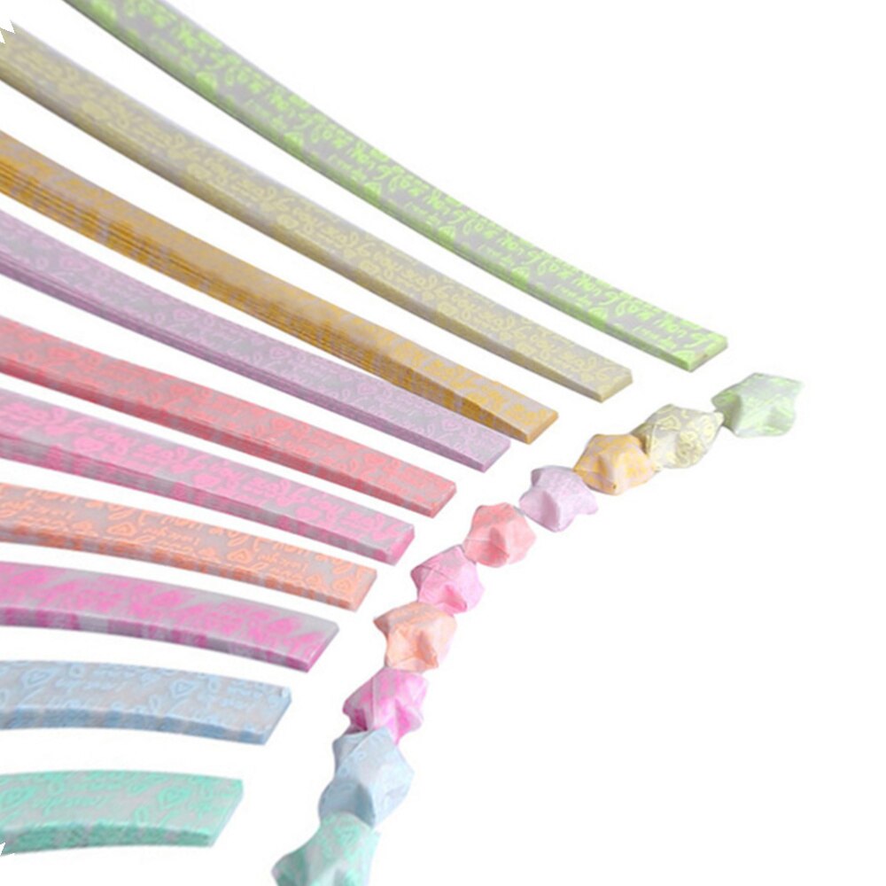 600Pcs Origami Ster Vouwen Papier Glow In The Dark Lumious Vijf Ster Papier Voor Diy Craft (Willekeurige Kleur)
