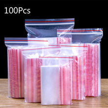 100 * wiederverschließbaren Postleitzahl-sperren Beutel Selbst Dichtung Klar Kunststoff Poly Ziplock Speicherung Lebensmittel Schmuck Kosmetik Kleine Teile Liefert Speicher tasche