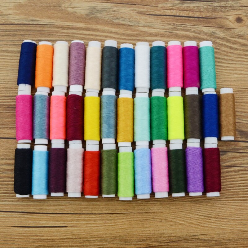 5 pcs/lot jean surverrouillage fils à coudre 50M fort Polyester fil Machine à coudre couture main artisanat accessoires 16 couleurs