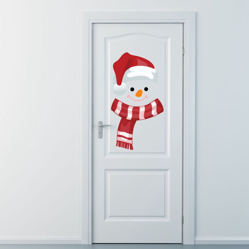 Aftagelig glædelig jul snemand hjorte wallstickers kunst vinyl decal hjem vindue køleskab klistermærke
