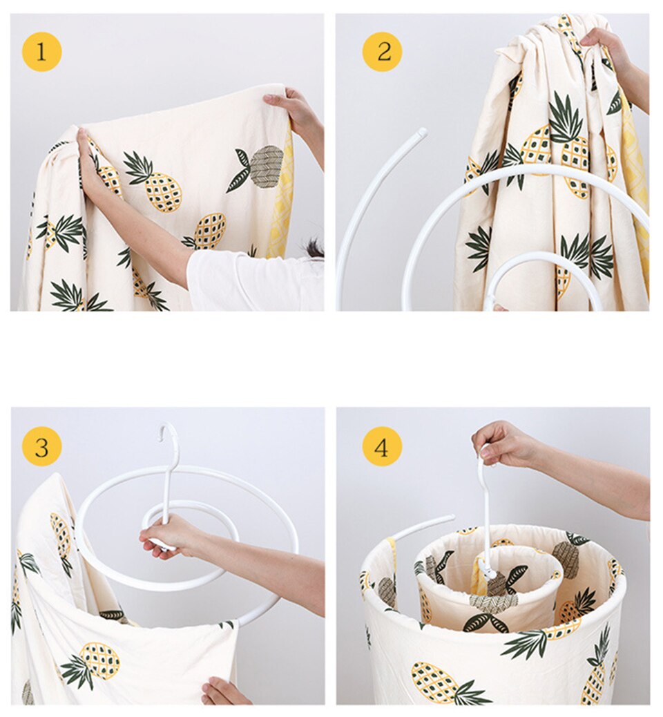 Iron Spiral Clothes Quilt Drying Racks Iron Hanger For Sheets Quilt