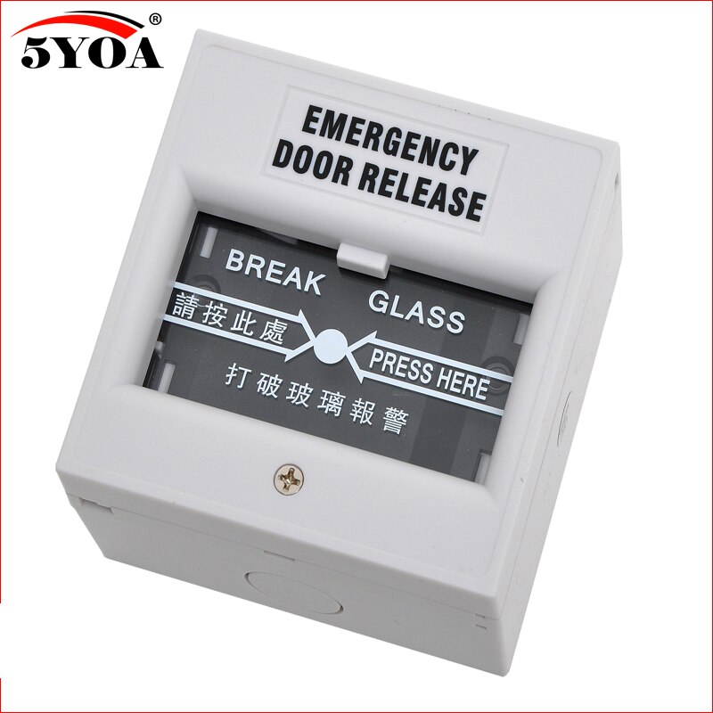 5YOA Emergency Door Release Fire Alarm swtich Break Glass Exit Release Switch Glass Break Alarm Button