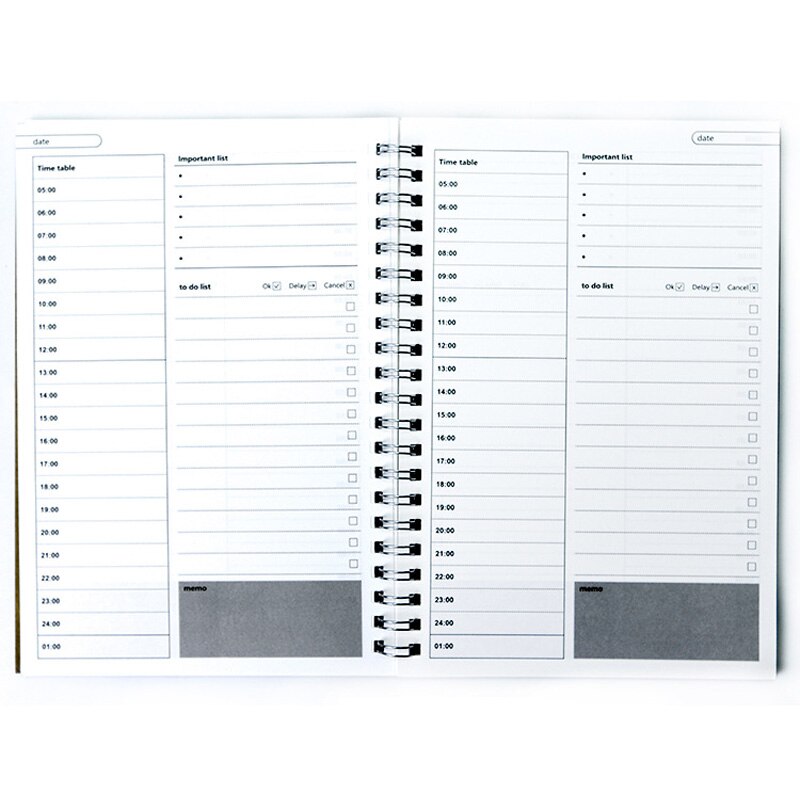 Spiraal A5 Notebook Planner Dagelijks Wekelijks Ma... – Grandado