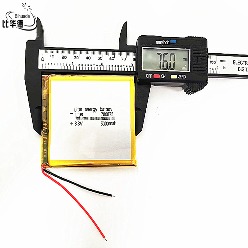Hochwertiger 3.8v,5000 -mah 706075 lithium-polymer-akku (li-ion) für tablet-pcs, powerbanks und gps-geräte ,mp3,mp4
