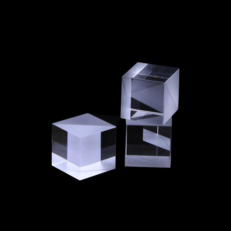 15 * 15 * 15mm Optical Glass Beam Splitting Prism, Semi-reflective and Semi-transparent Cube, Split Ratio 5: 5