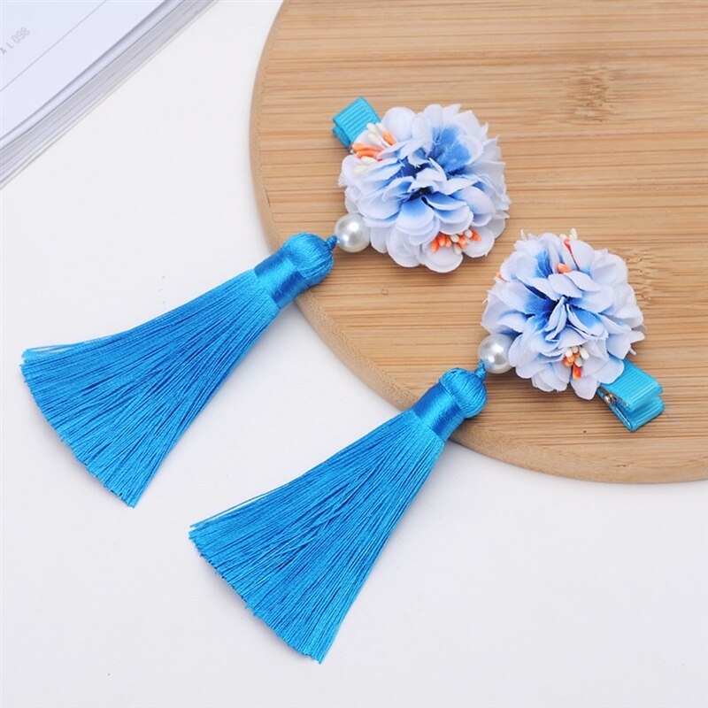 2020 novo multi estilo meninas grampos de cabelo chinês tradicional princesa borlas flor hairpins crianças meninas acessórios para o cabelo