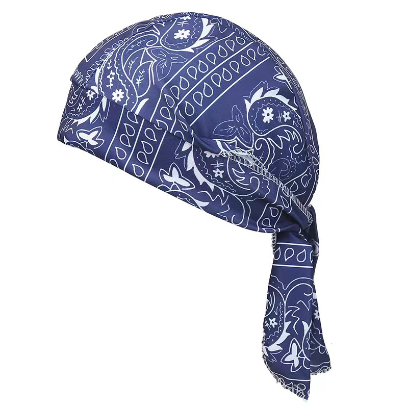 Bandana bufanda pañuelo cabeza hombre ciclismo al aire libre sombrero de pirata motocicleta estampado Paisley multicolor baile de Hip-Hop: Naranja