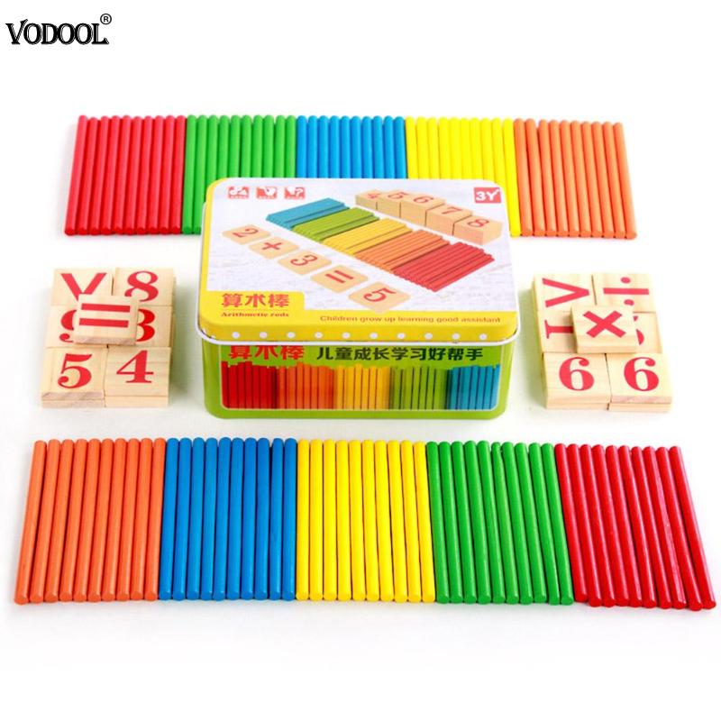 Wooden Toys for Children Mathematics Game Stick Math Numbers Counting Rods Teaching Tesource Mathematics Tools Stationery