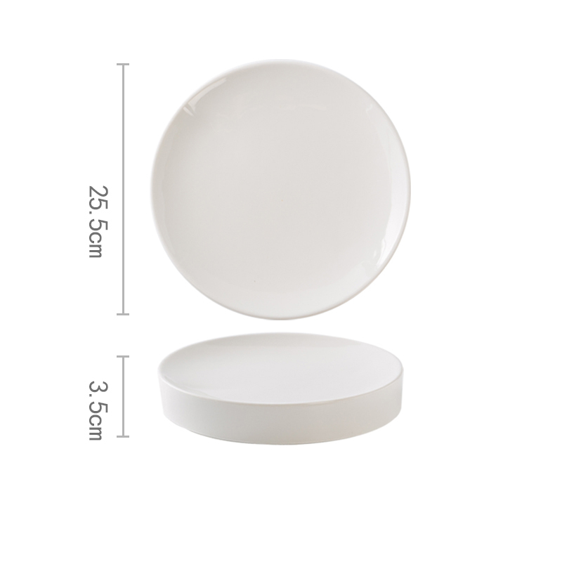 Plato de cerámica hueco para cena, plato de carne, vajilla de forma Irregular para el hogar, platos de aperitivos, bandeja de postre, plato de Pasta para restaurante: 10 inch A