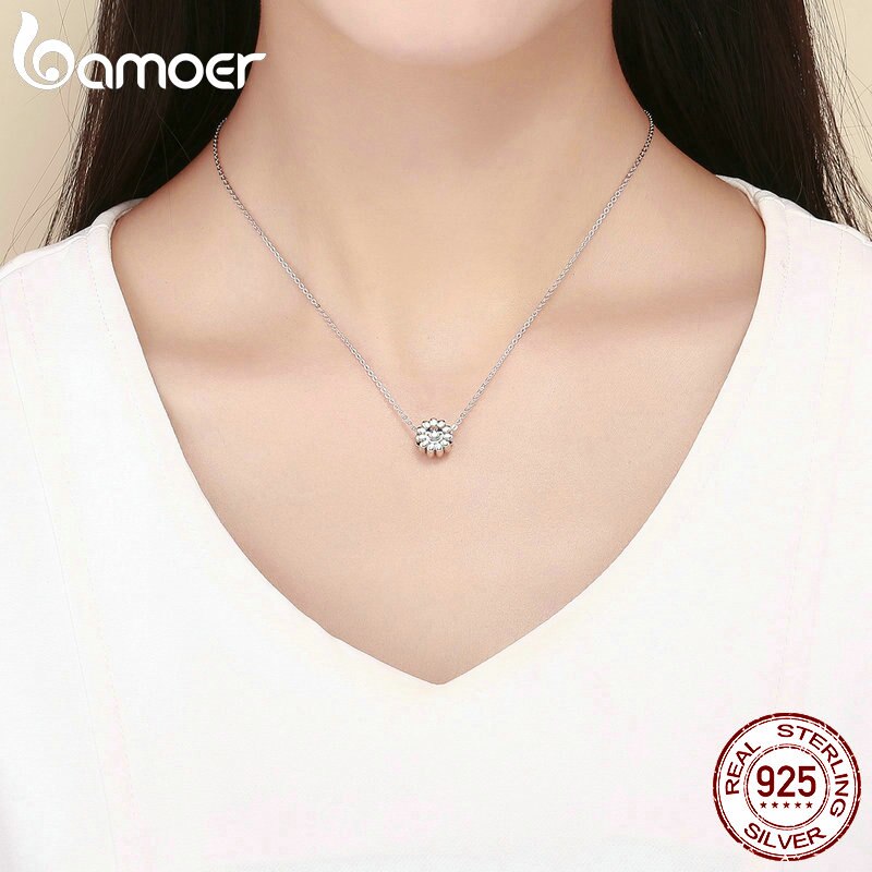 Bamoer autêntico 925 prata esterlina sorriso girassol ensolarado rosto encantos contas caber pulseiras originais diy jóias fazendo scc901