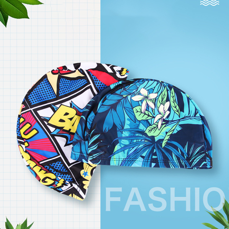 Badmössa för män och kvinnor, andningsbar, hög elastisk tyg, bekväm, utan snitt, barn, universal