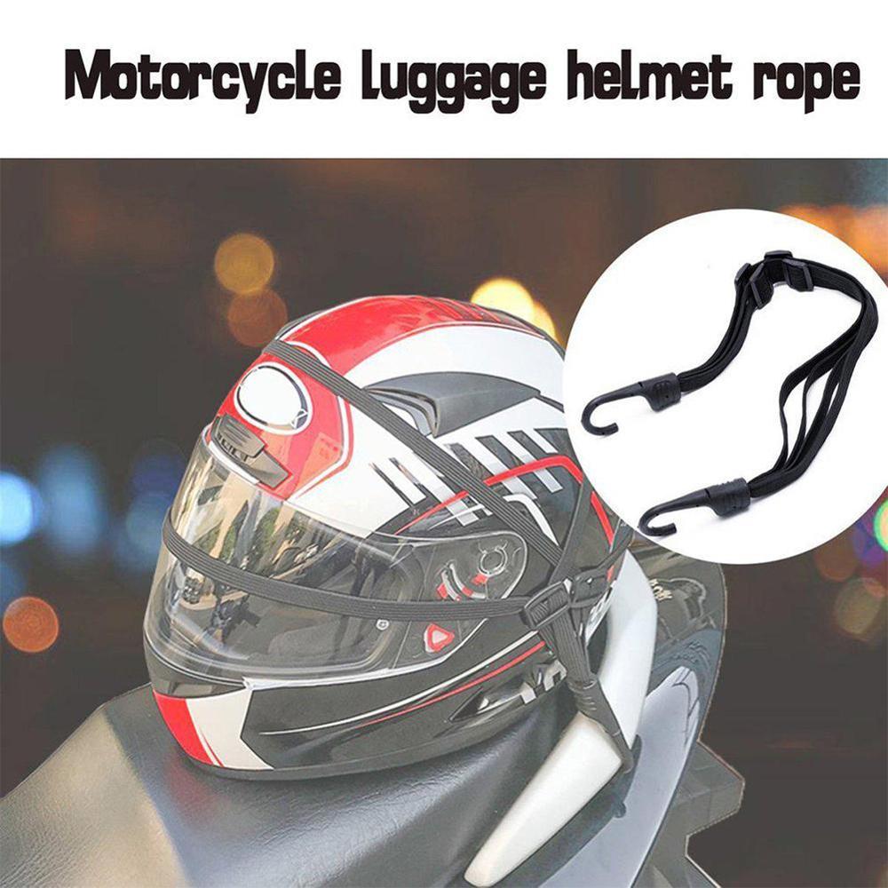 2 Haken Motorfietsen Moto Sterkte Intrekbare Helm Riem Bagage Elastisch Touw L2K4