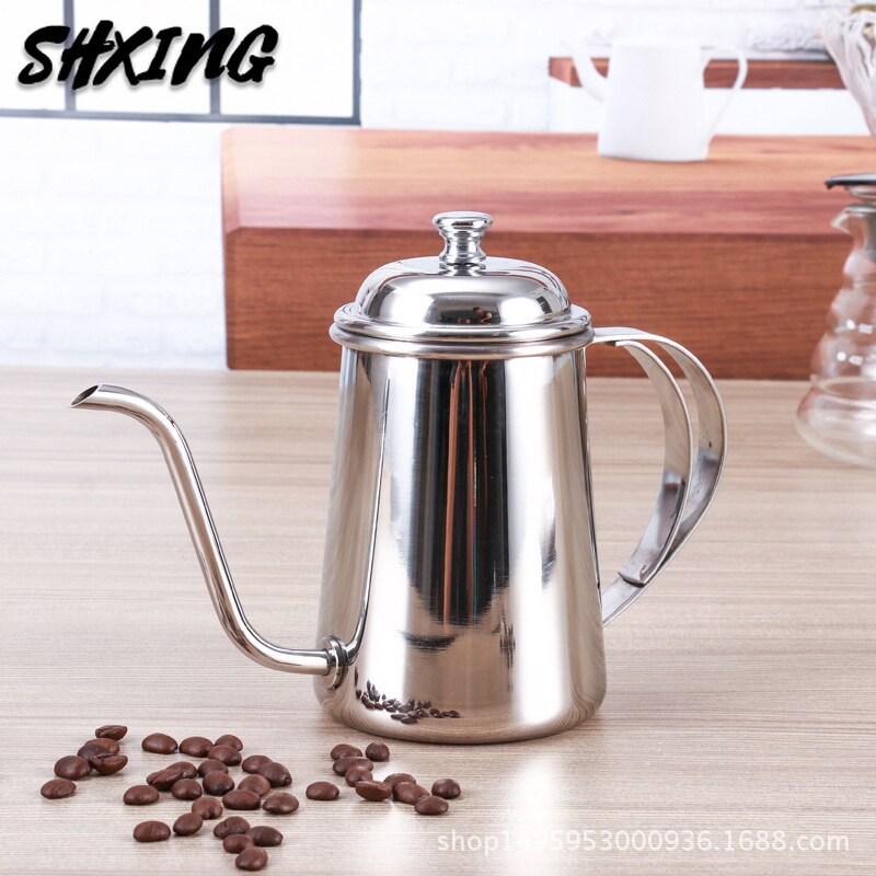 650ml 304 rustfrit stål kaffe dryppekedel lang mund svanehals farverig cafe tekande kande tekande til køkken barista værktøjer