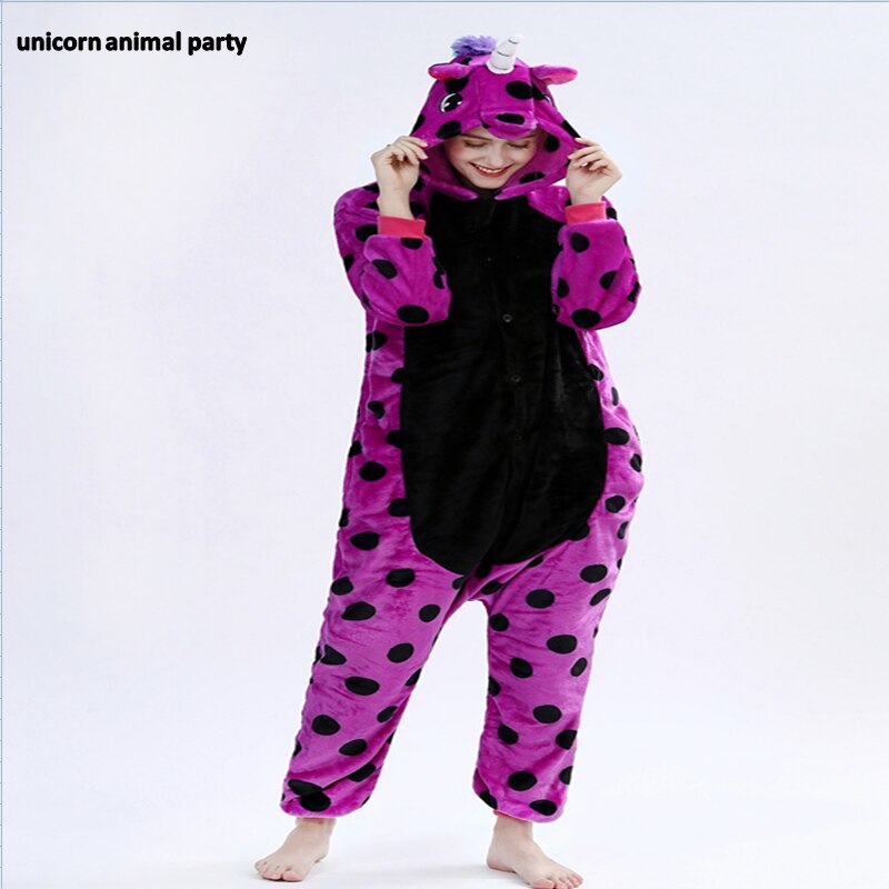 Kigurumi Onesies Cosplay Colored unicorns halloween Christmas Party Pyjamas costumes carnival costume hoodies: Brown / M