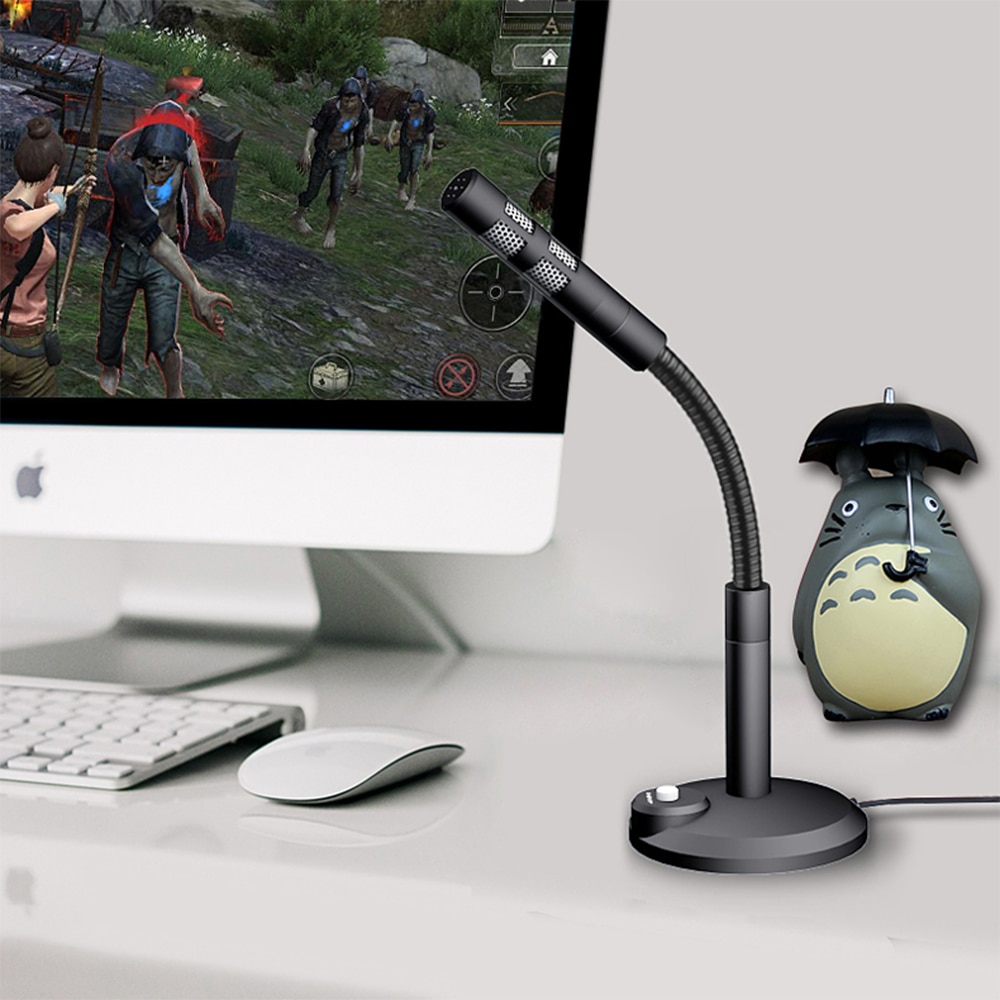 3.5mm Wired Condenser Microphone for Computer PC Desktop Laptop Notebook Recording Gaming Podcasting Microphones