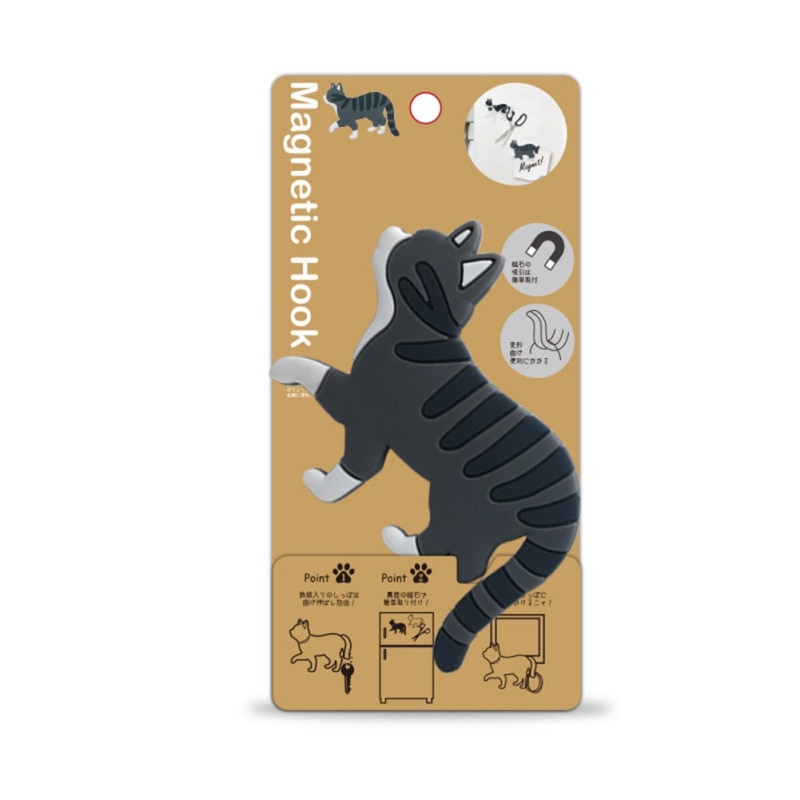 Home Multifunctional Lovely Cartoon Cat Fridge Magnet Hook Refrigerator Magnetic Sticker Hooks