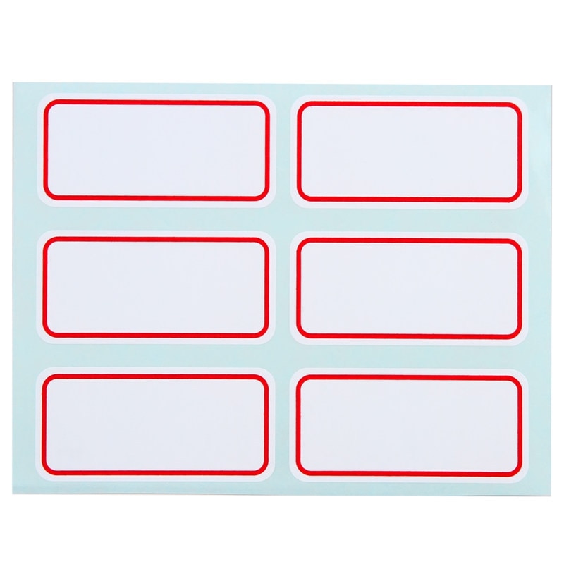72pcs /Pack White Self Adhesive Stickers Name Label Stickers Student Stationery School Office Supply 2.5*5.3cm