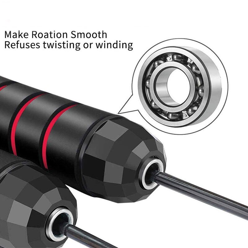 Jumping Rope Adjustable Skipping Rope With Cable Foam Handle For Aerobic Exercise Speed Training Endurance Workout