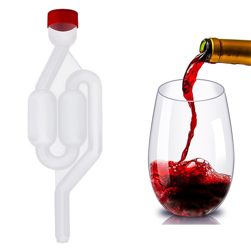 Válvula de escape de vedação de vinho palha casa fermentação de vinho airlock selado plástico verificação de bloqueio de ar válvulas seladas água eco amigável