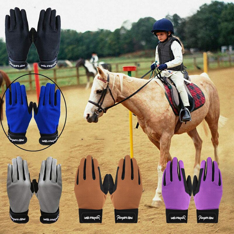 2022 Paardrijden Handschoenen Kids Jongens Meisjes Paardensport Rit Jeugd Comfortabele Grip Fiets Handschoen Voor Leeftijd 5-14