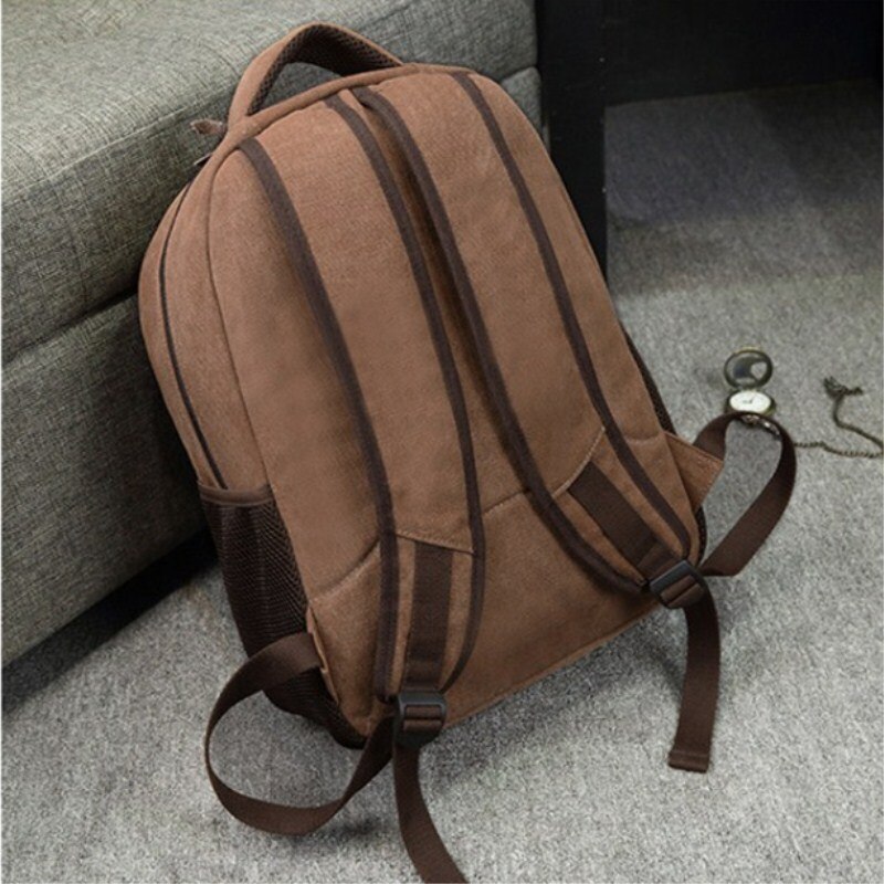 Men Backpack Canvas Backpack Bags College Student Book Bag Large Capacity Backpack