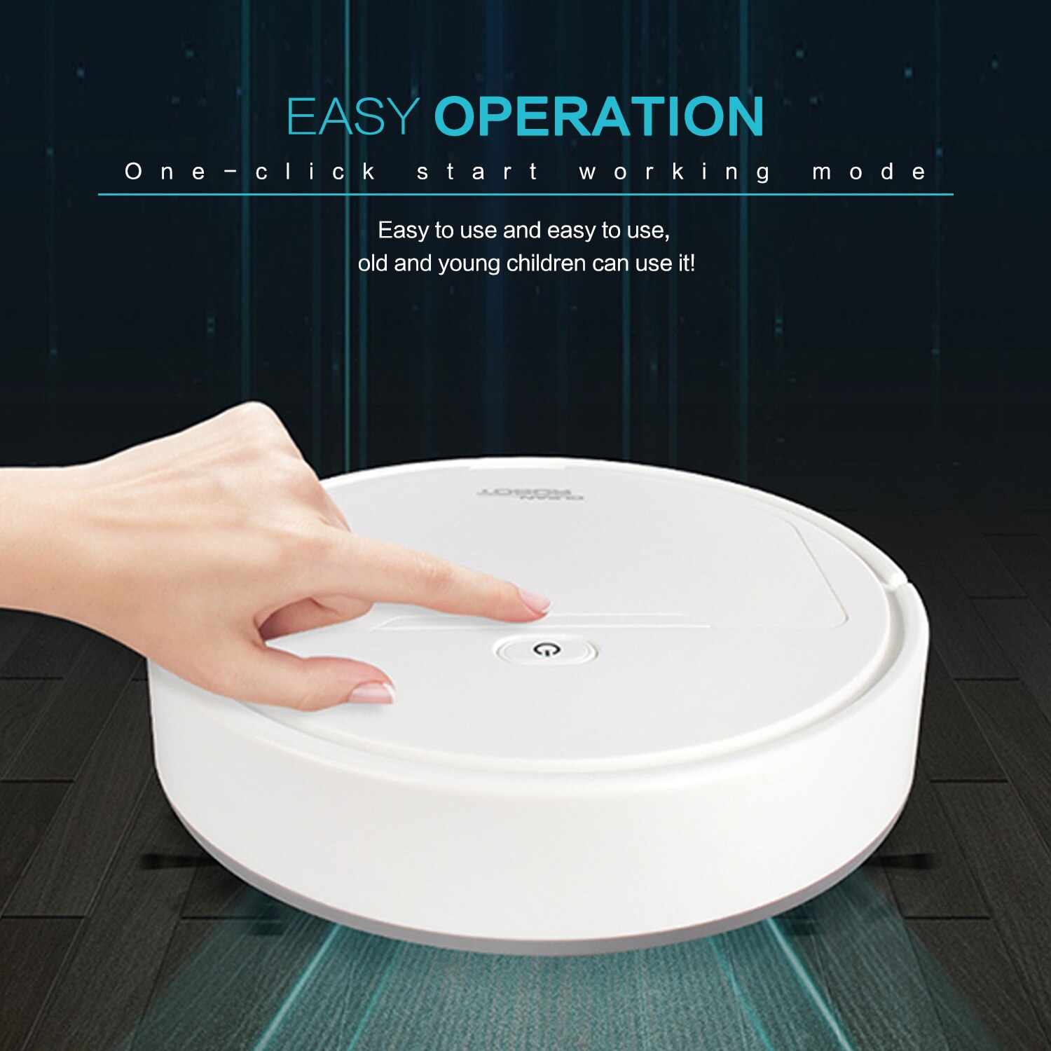 Robot aspirador multifuncional para el hogar, potente succión, limpiador inteligente, carga usb, práctico robot de barrido automático, húmedo