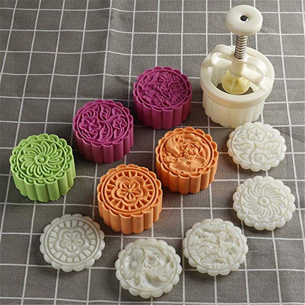 150g Cookie Stamps Moon Cake Mold Thickness Adjustable Christmas Cookie Press DIY Hand Press Cutter JDH88
